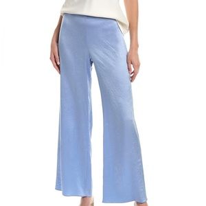 VINCE High-Waist Textured Satin Wide Leg Pant